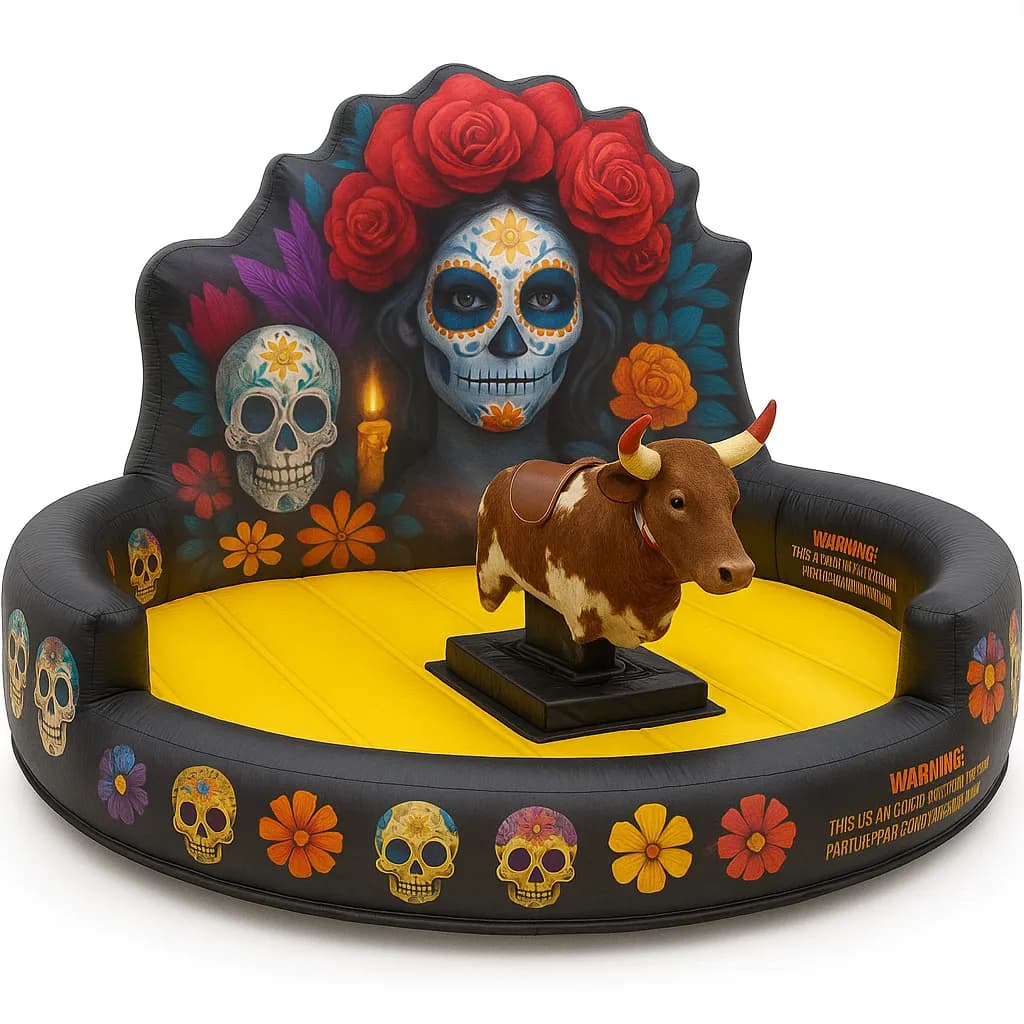 Yellow Brown Bull Mechanical Ride