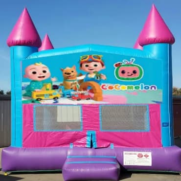 Pink & Blue Bounce House - Custom Artwork Theme