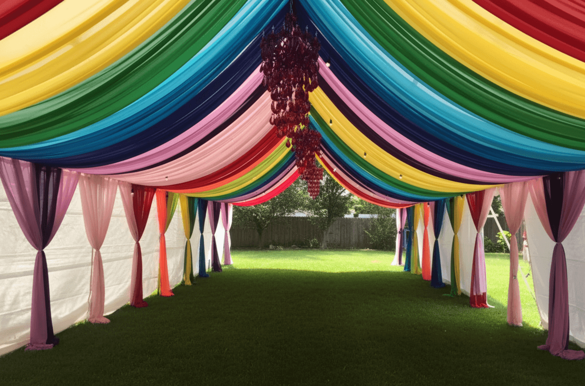 12'x20' Rainbow Tent With Draping