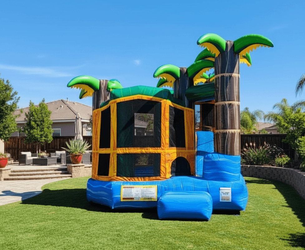 Yellow Breeze Palm Tree Backyard 17x17