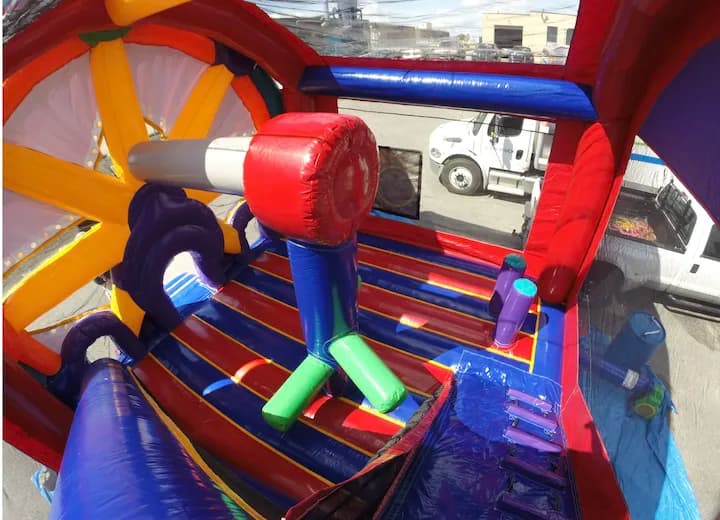 A XL Ferris Wheel Carnival Bounce & DRY Slide Combo