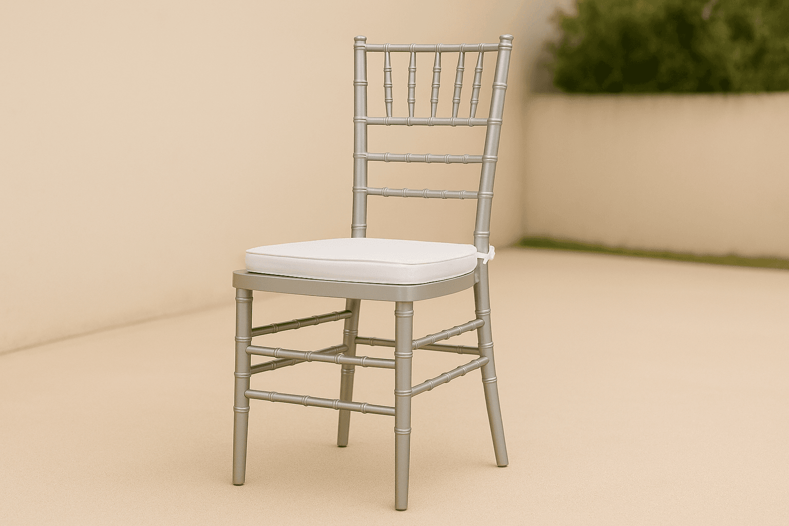 Chiavari Silver Chair With Cushion