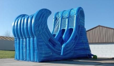 Blue Rampage Dual Lane Water Slide