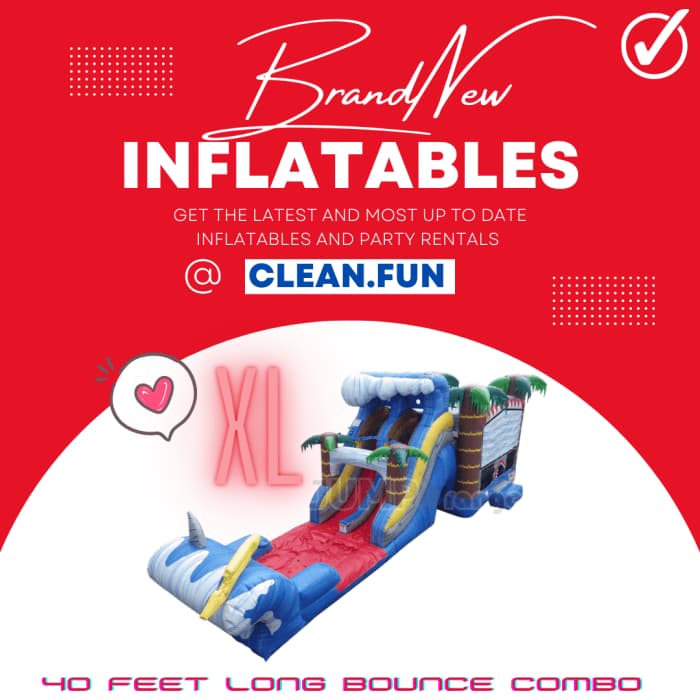 A Xl Shark Attack Double Lane WET OR DRY Slide & Bounce Combo