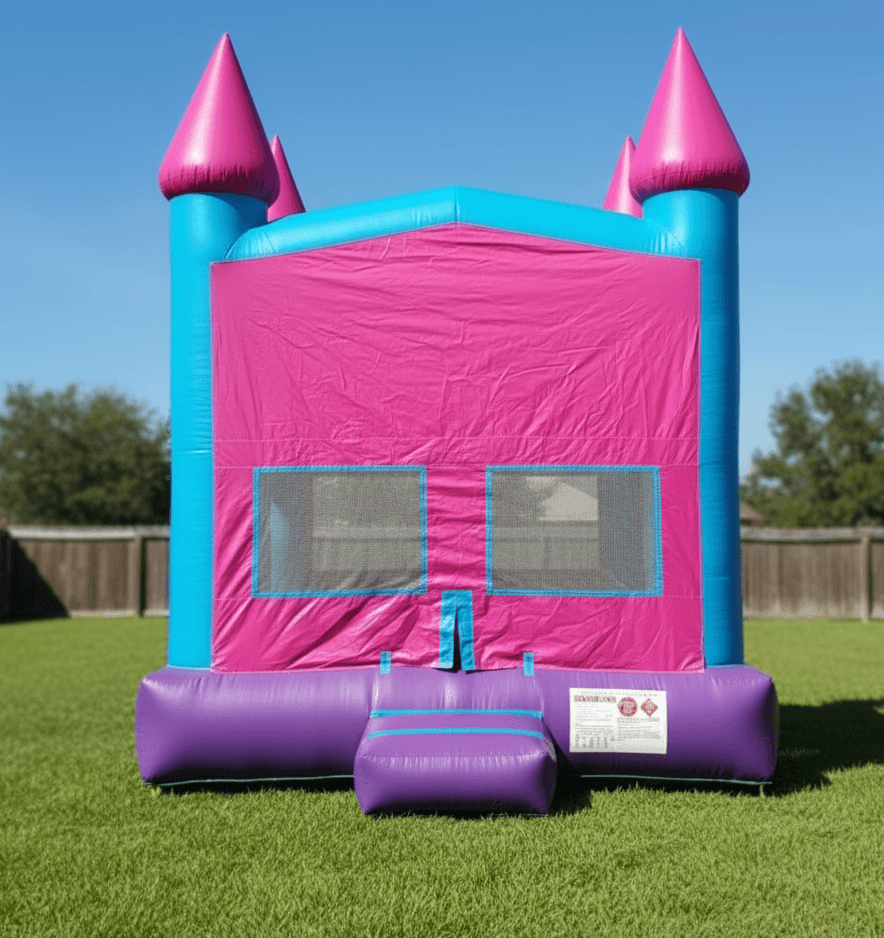 Pink & Blue Bounce House - Custom Artwork Theme