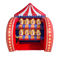 Down A Clown Carnival Inflatable Game 8'x8' G841 + Table & 8 Chairs party rental