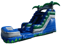 11' Blue Crush Water Slide W519 10'x20' + Table & 8 Chairs party rental