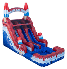 15' Popsicle Double Lane Water Slide W502 13'x28' + Table & 8 Chairs party rental