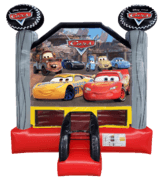 Cars Jumper 13'x15' J335 + Table & 8 Chairs party rental
