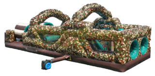 35' Military Camo Obstacle Course 11'x35' H908