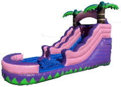 13' Pink Glitter Water Slide W515 11'x25' + Table & 8 Chairs party rental