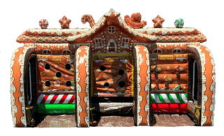 Gingerbread 3in1 Holiday Games 7'x17' G837 + Table & 8 Chairs party rental