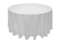 Linen: White Round Tablecloth 108"