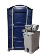 Portable Restroom Blue with Sink