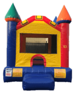 Multicolor Castle Jumper 11'x13' J102 + Table & 8 Chairs party rental