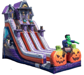 24' Haunted Dual Dry Slide 13'x35' H929