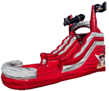 13' Pirate Water Slide W517 11'x25' + Table & 8 Chairs party rental