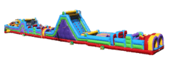 105' 3 Piece Obstacle Course 13'x105' + Table & 8 Chairs party rental