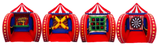 4 Carnival Inflatables (Knock Down, Ring Toss, Tic-Tac-Toe, Dartboard)
