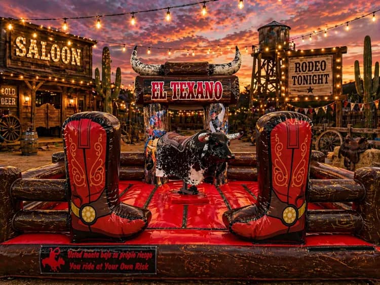 MECHANICAL BULL + Table & 8 Chairs party rental