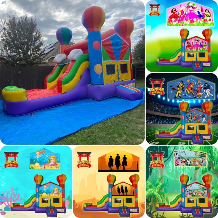 THEMES COLOR FUN BOUNCE HOUSE WITH SLIDE