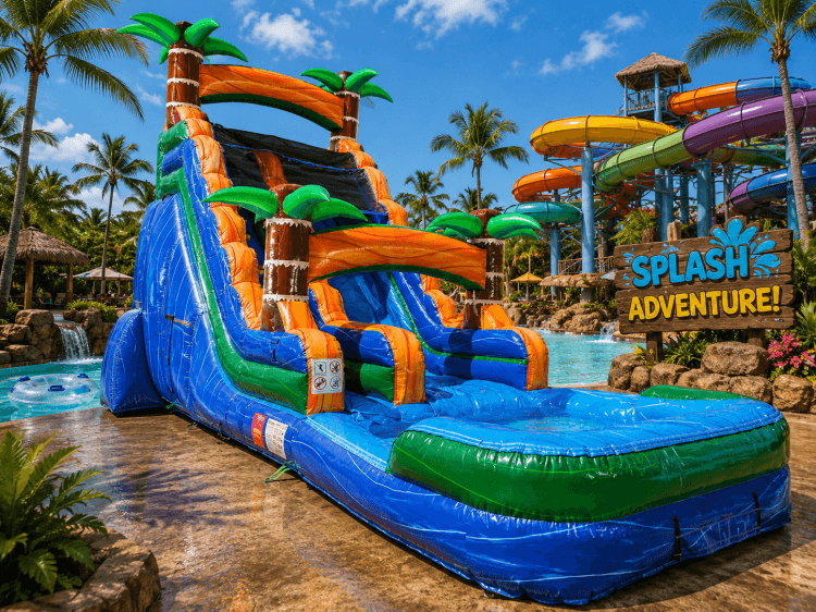 WATERSLIDE OCEAN BLUE 20 FT SINGLE LANE