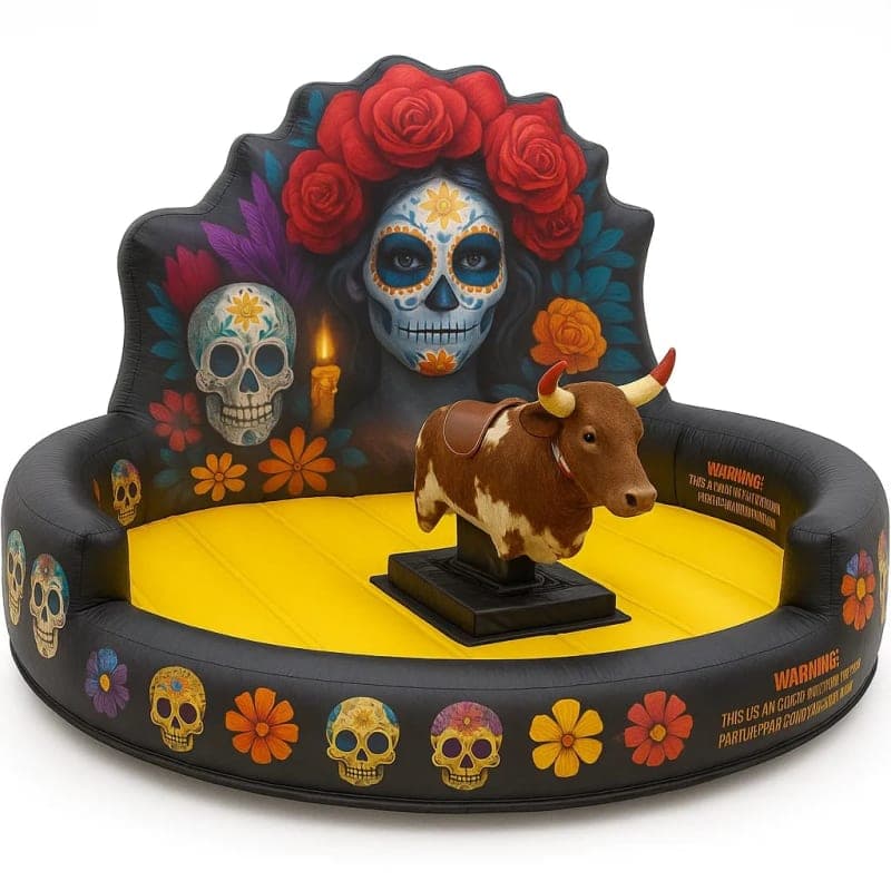 Yellow Brown Bull Mechanical Ride