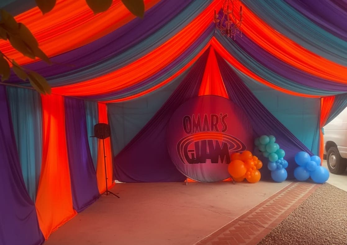 12'x20' Space Jam Colors Tent With Draping