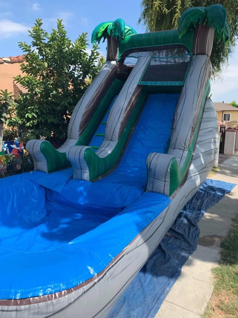 Gray Green Marble Waterslide 12x23