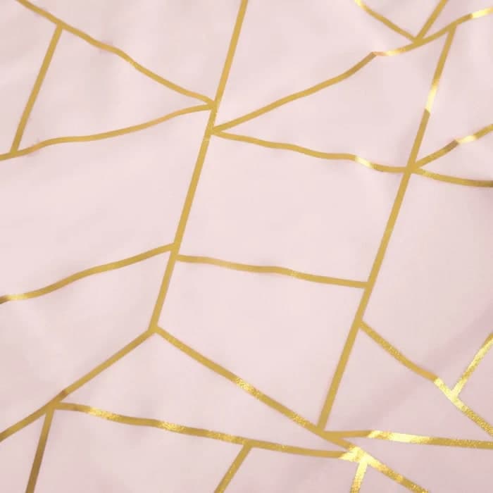 8' GOLD FOIL BLUSH ROSE GOLD Rectangular Linen