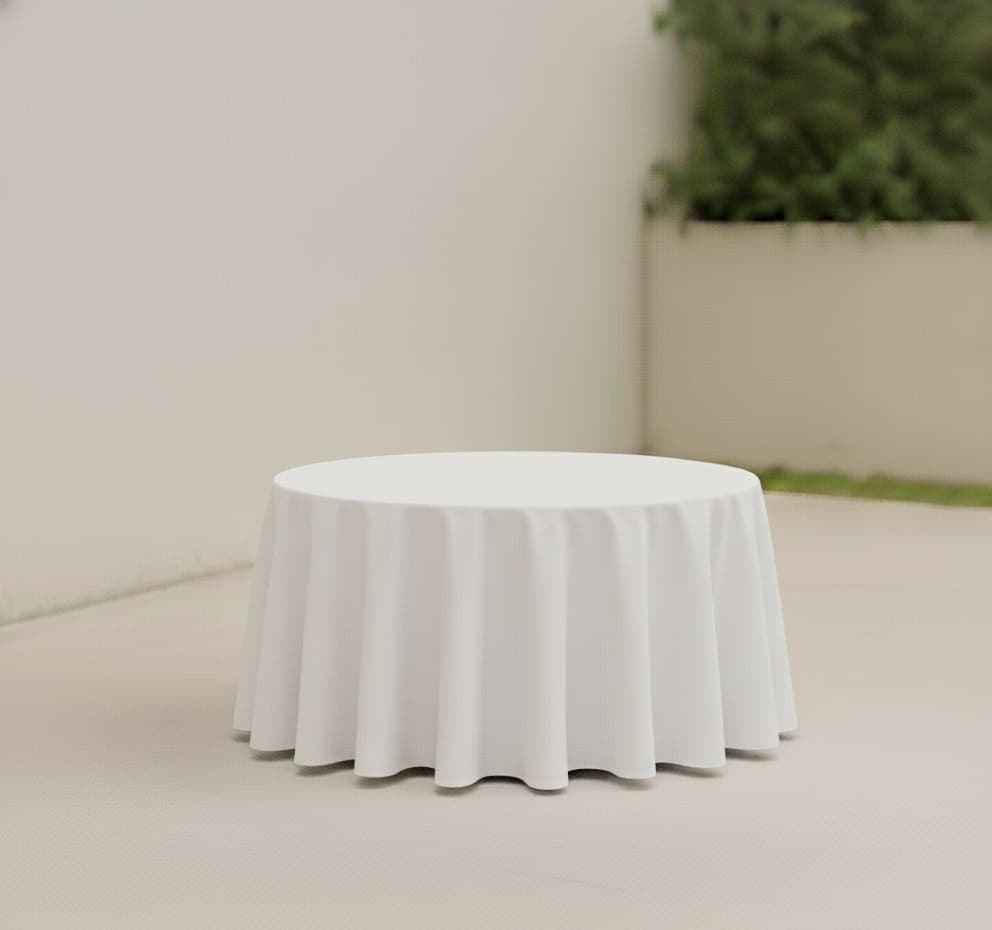 White Round Tablecloths