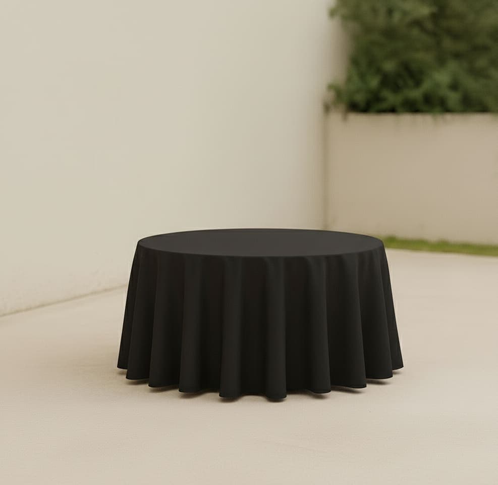 Black Round Tablecloths