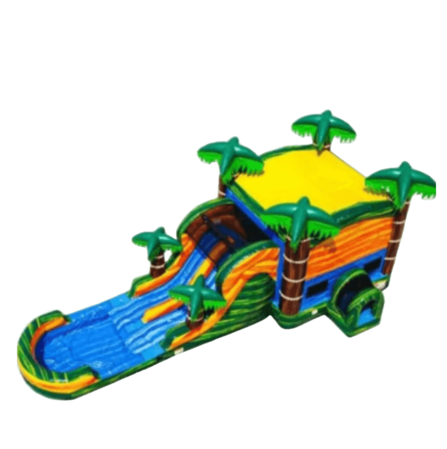 A XL Cali Palms Double Lane Slide & Bounce Combo