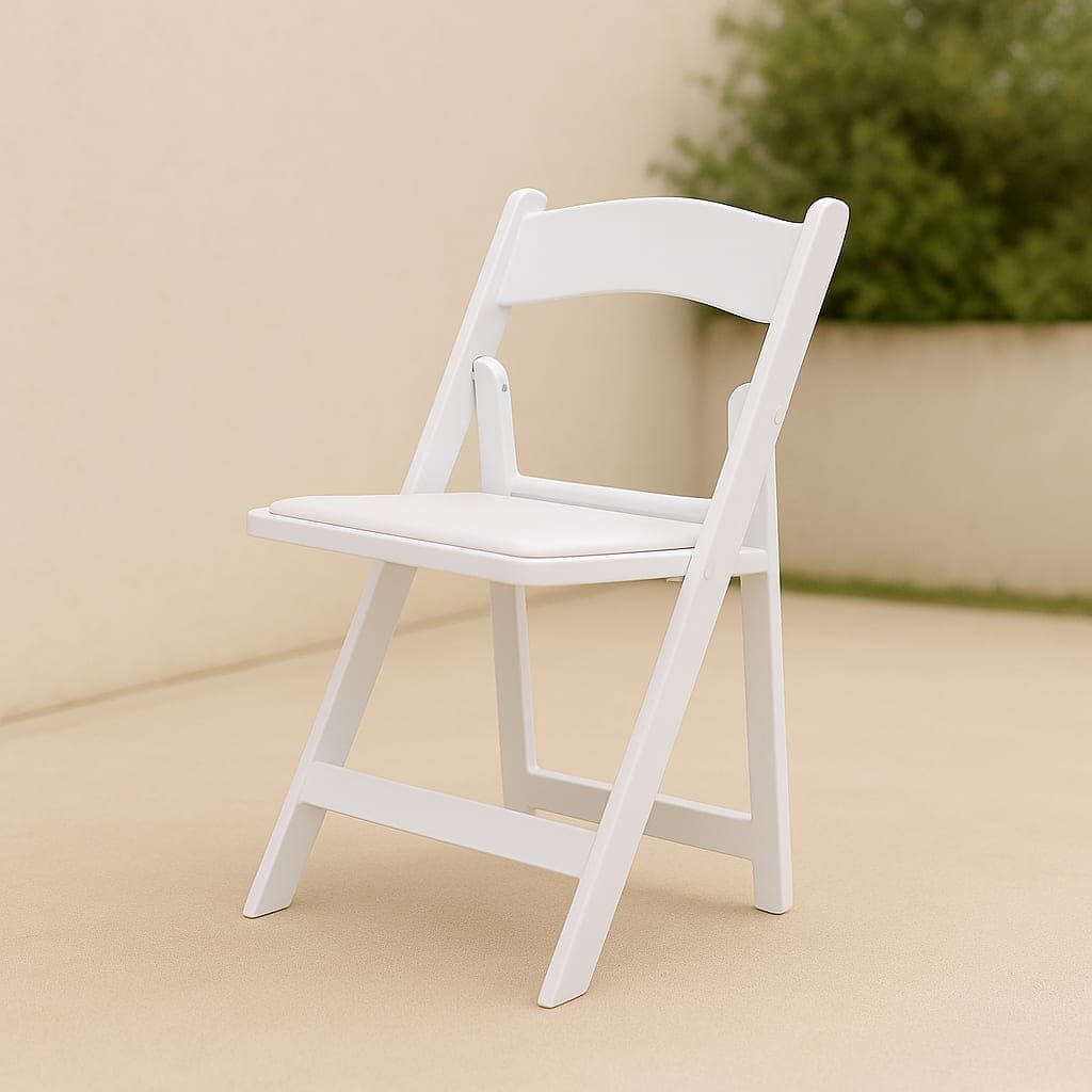 Adult White Garden Padded Chair