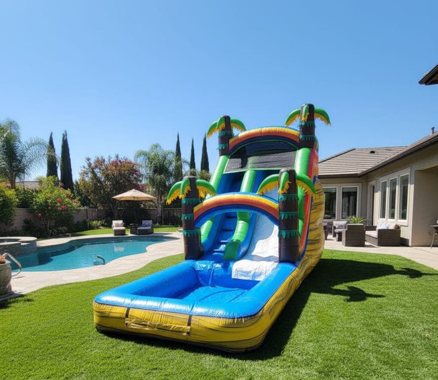 4 Palm Tree Waterslide 12x23