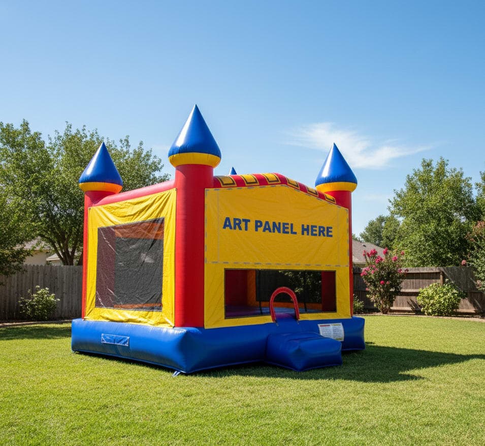 Yellow & Red Bounce House - Custom Artwork