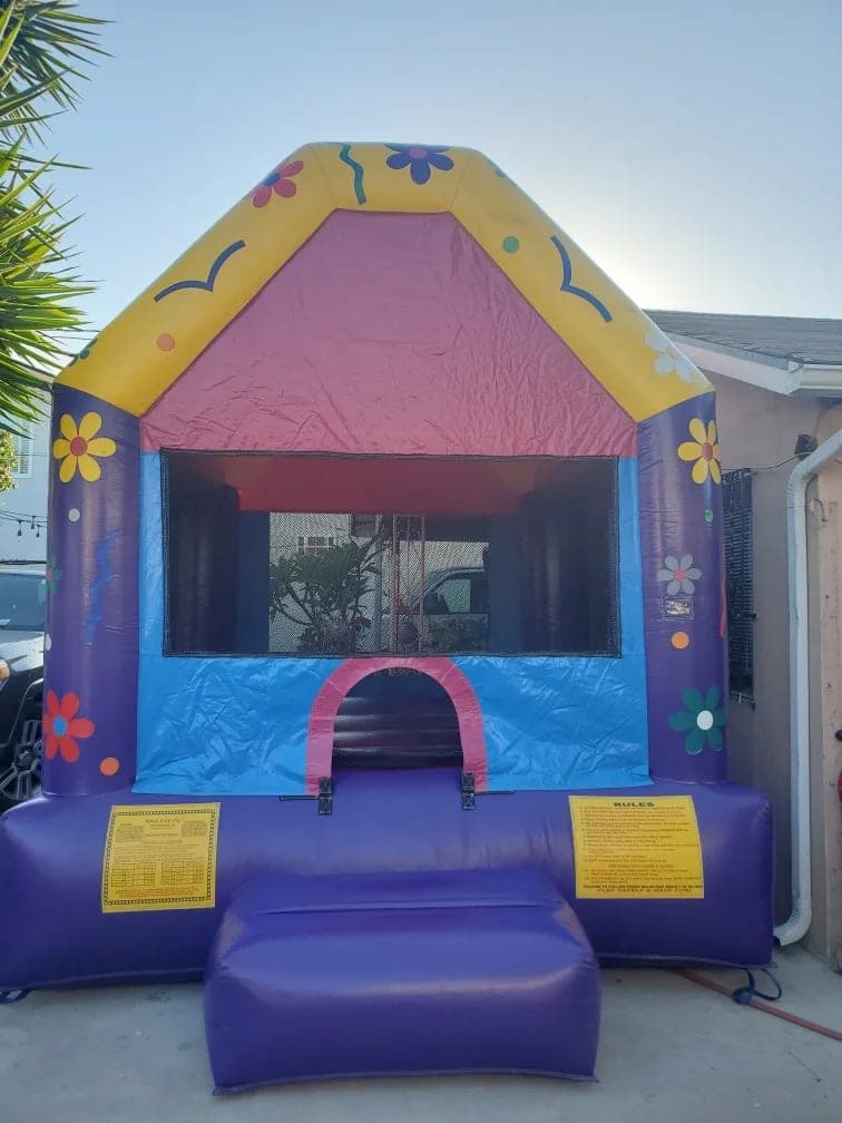 Pink & Purple Bounce House 11x11