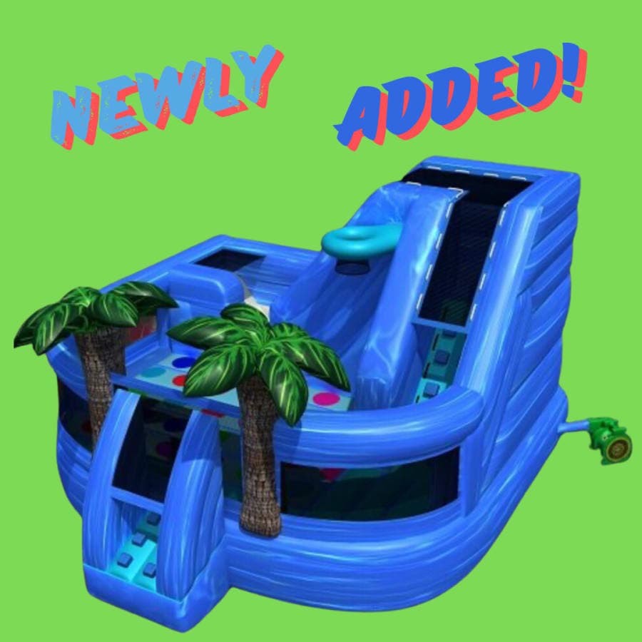 Tropical Kid Zone Bounce House & Slide Combo