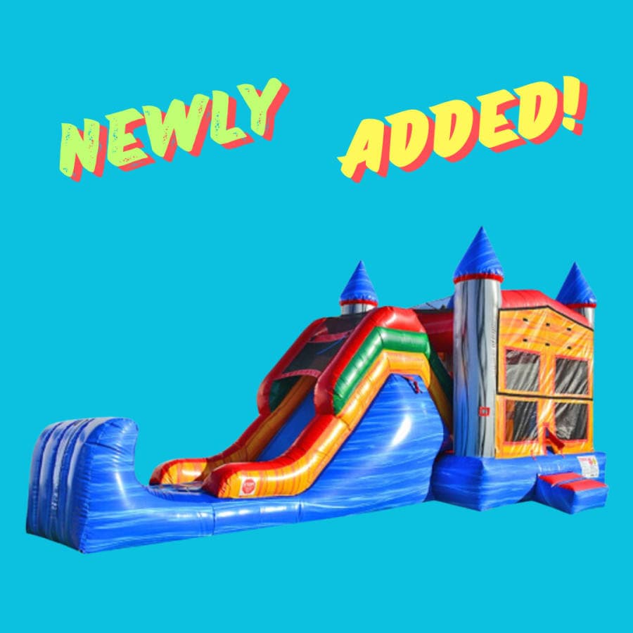 Volcano Wave Bounce House Slide Combo