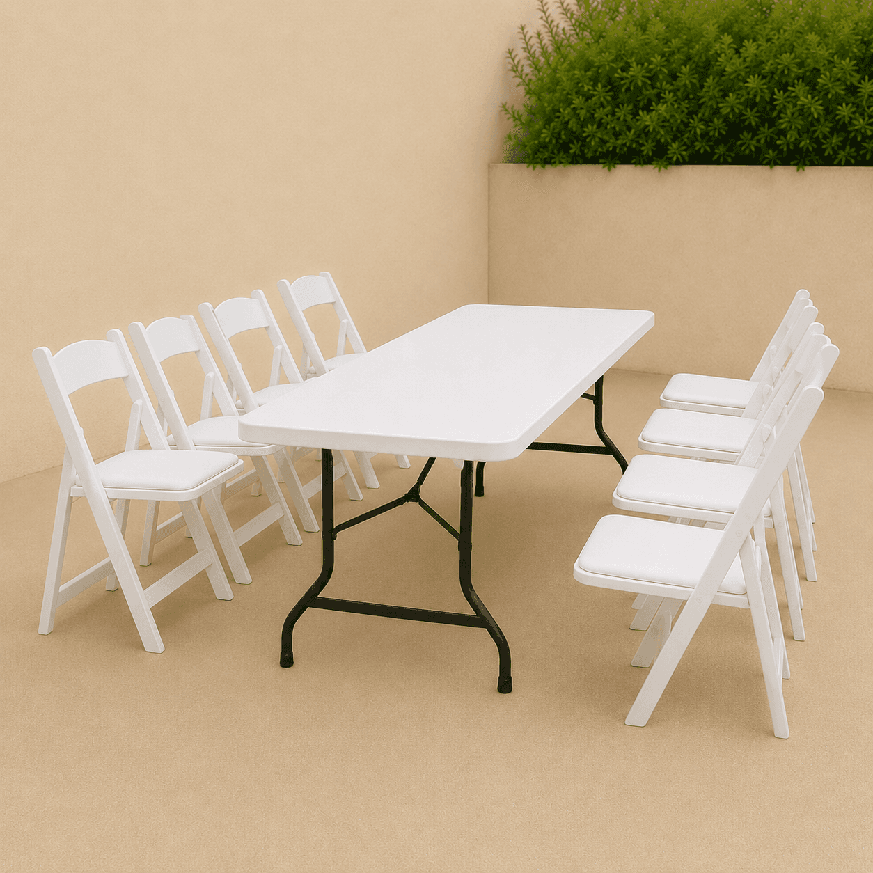 8-Person Garden Set with Padded Chairs