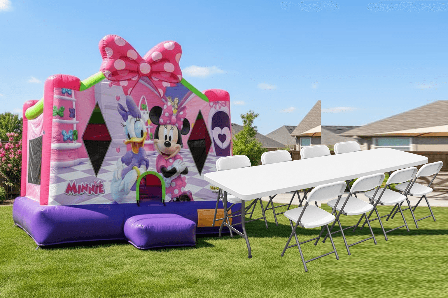 Pink Minnie Bounce House Bundle Package