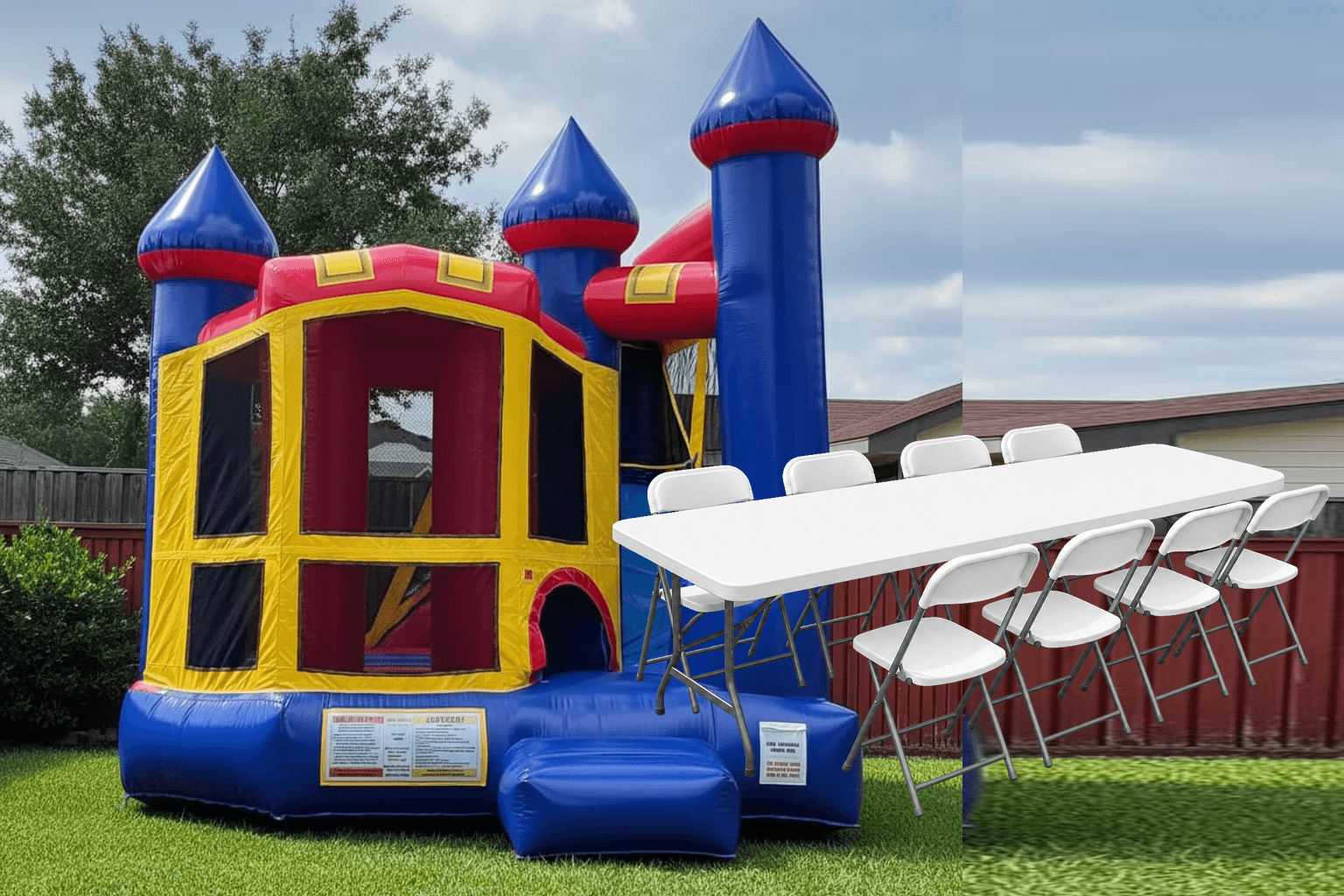 Blue And Yellow Combo Slide 4 in 1 Bundle Package