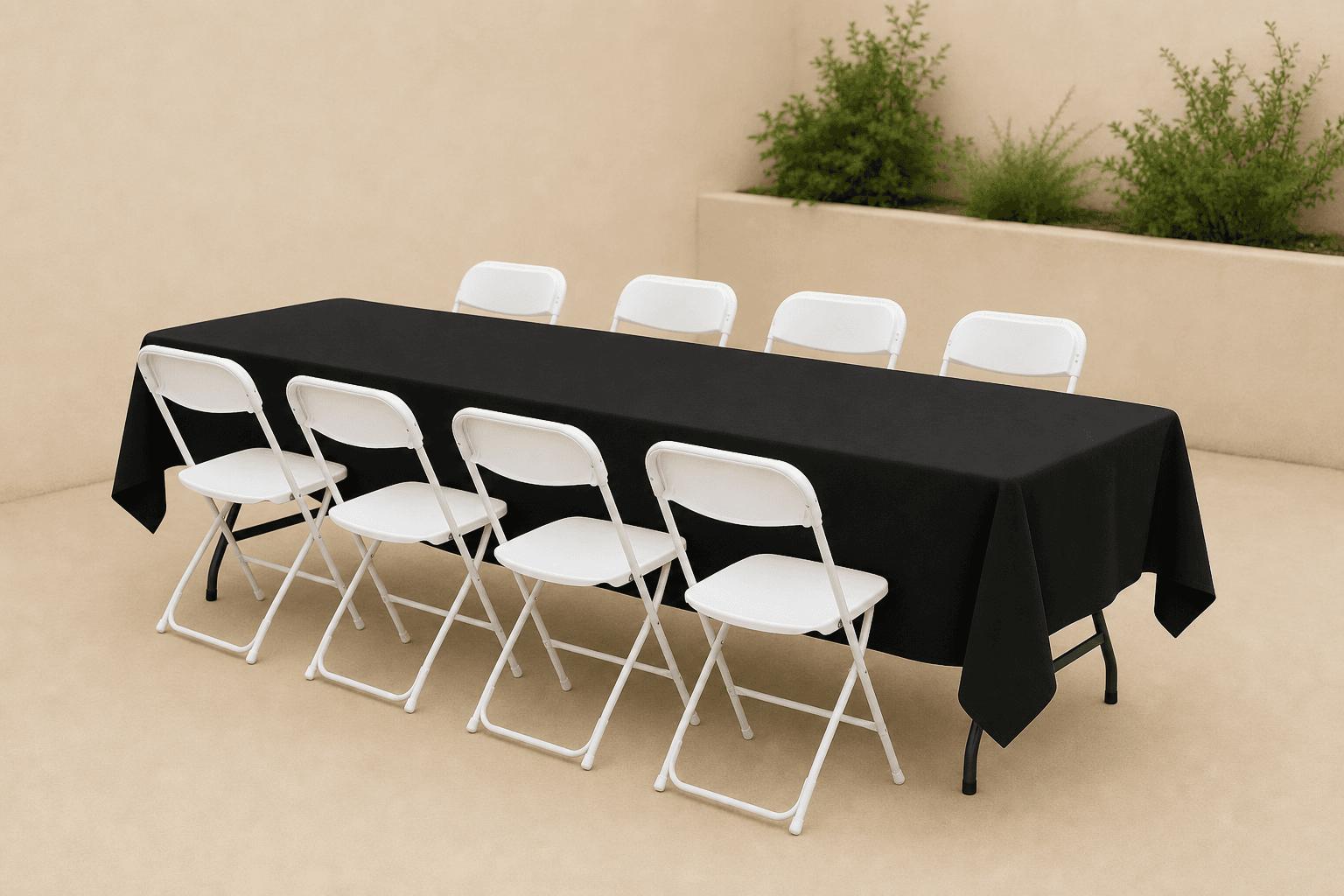 Affordable Black Banquet Bundle for 8
