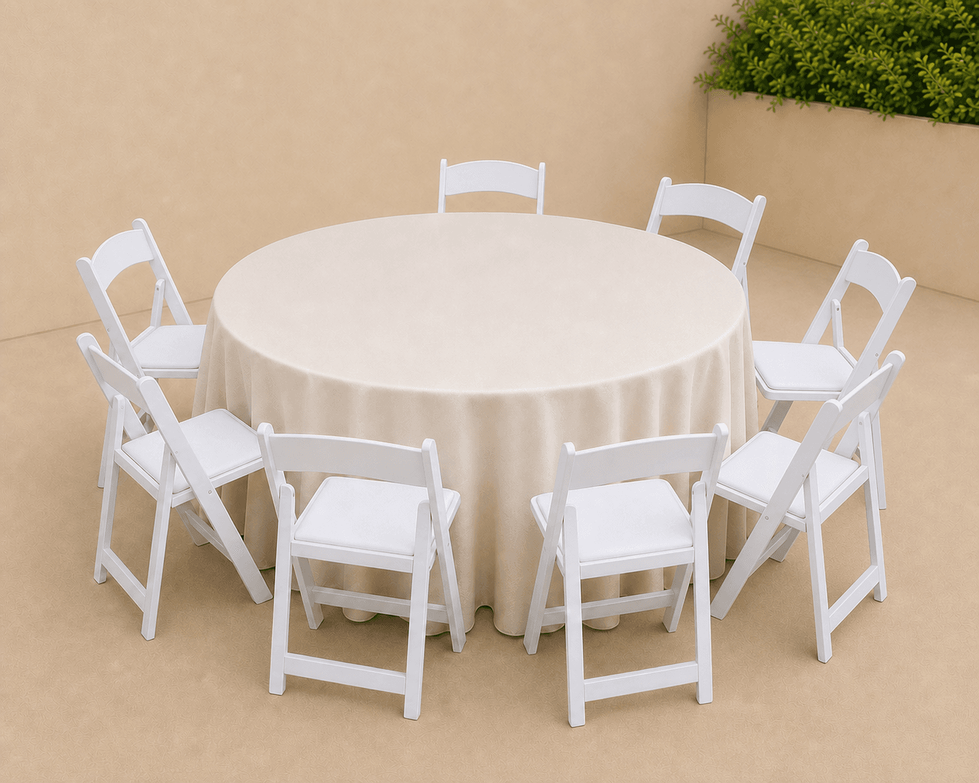 Luxury Champagne Round Garden Bundle for 8