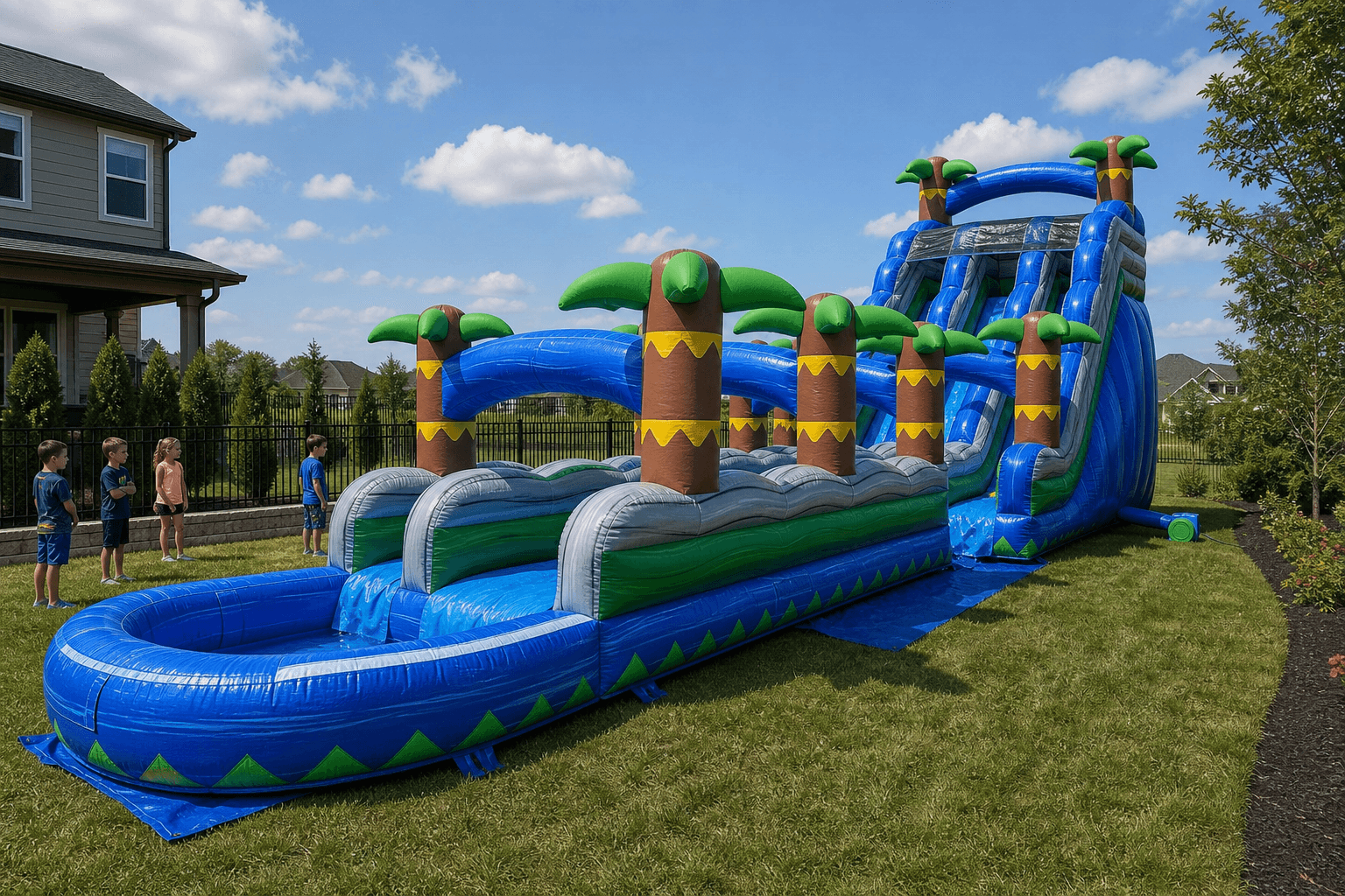 Charlotte 22-Foot Dual-Lane Water Slide Rental Guide