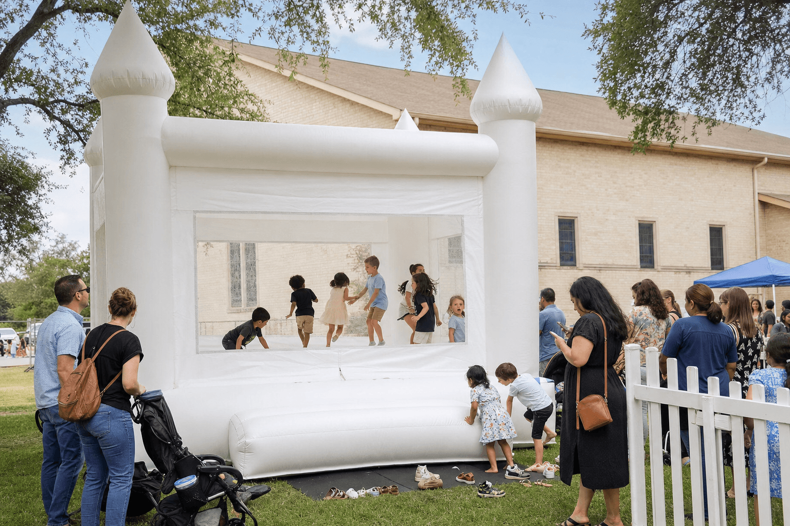 Stand Out with a Classy White Bounce House for Your San Antonio Event
