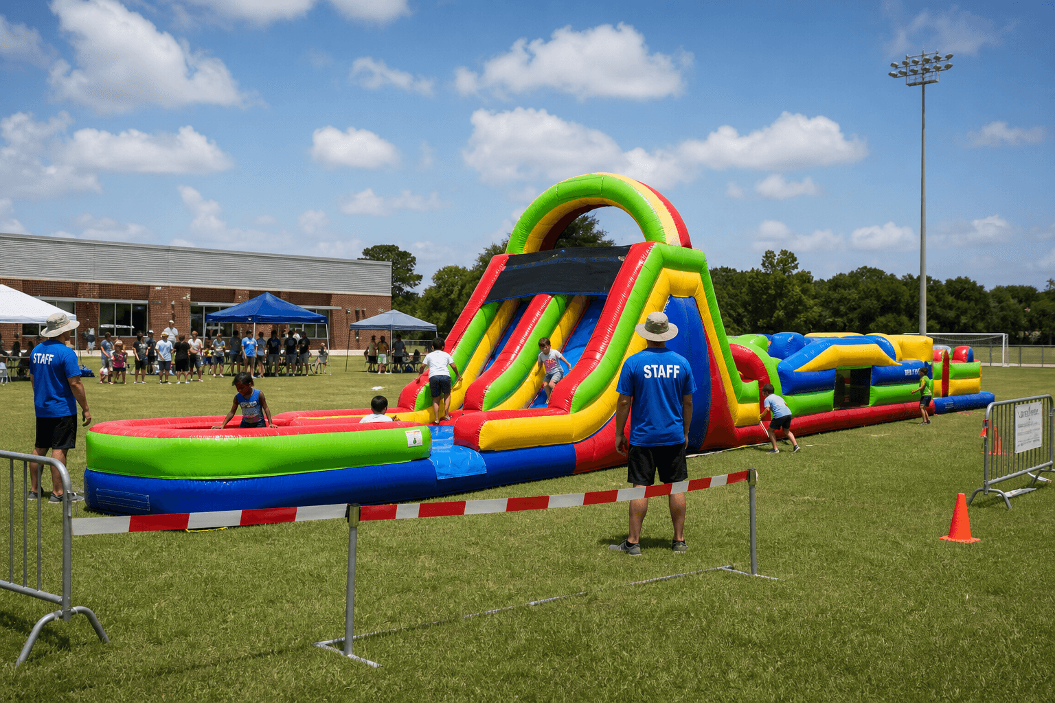 Houston 82-Foot Obstacle Course Rental: Wet or Dry Event Guide