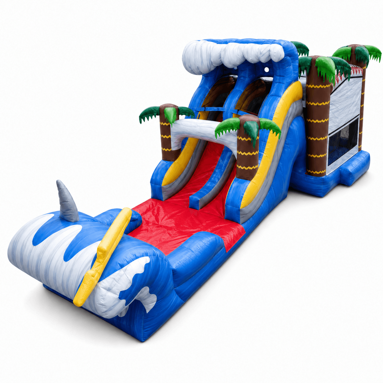 A XXl Shark Attack Double Lane Slide & Bounce Combo