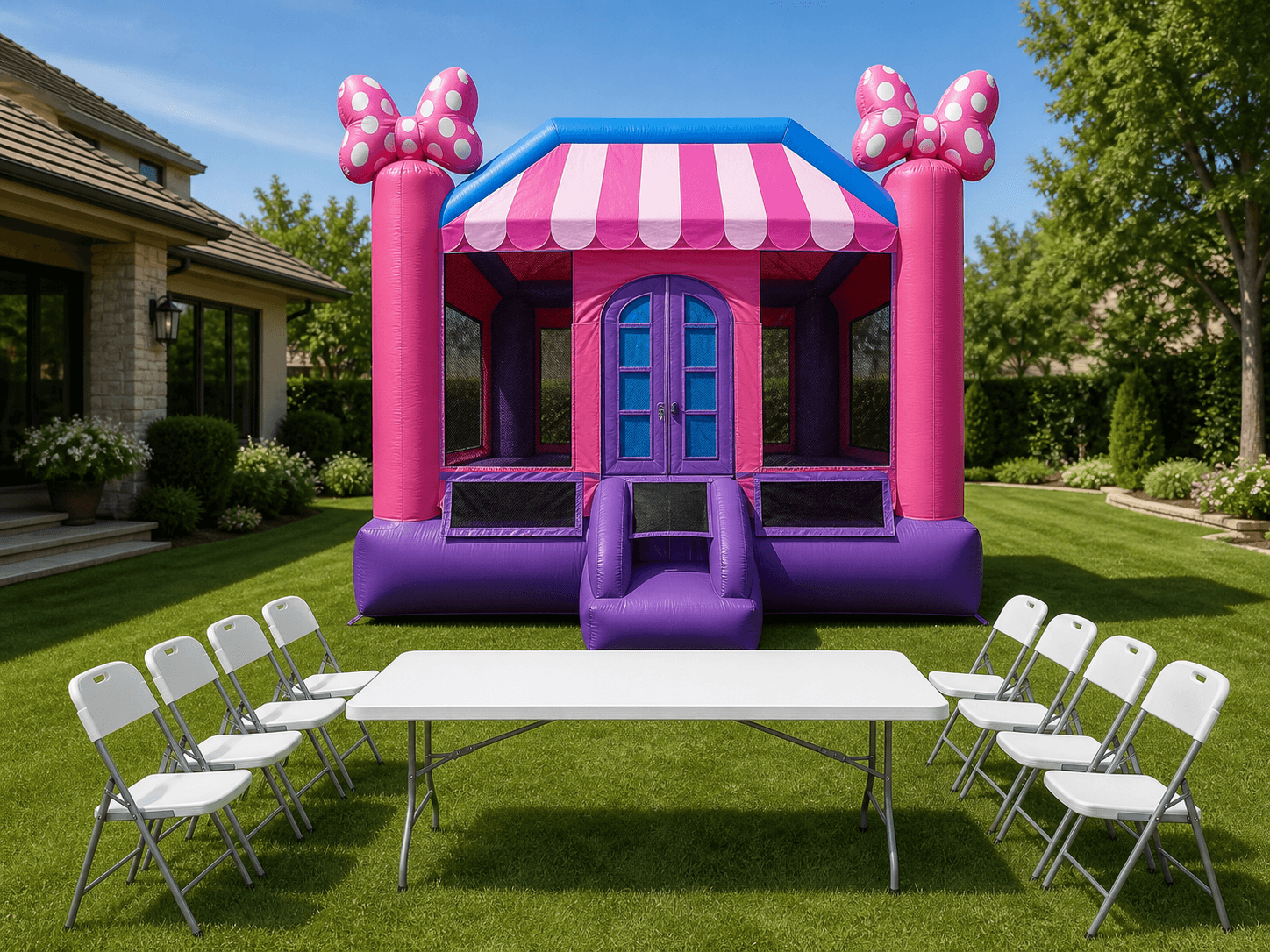 Pink and Purple Bow Castle Party Bundle