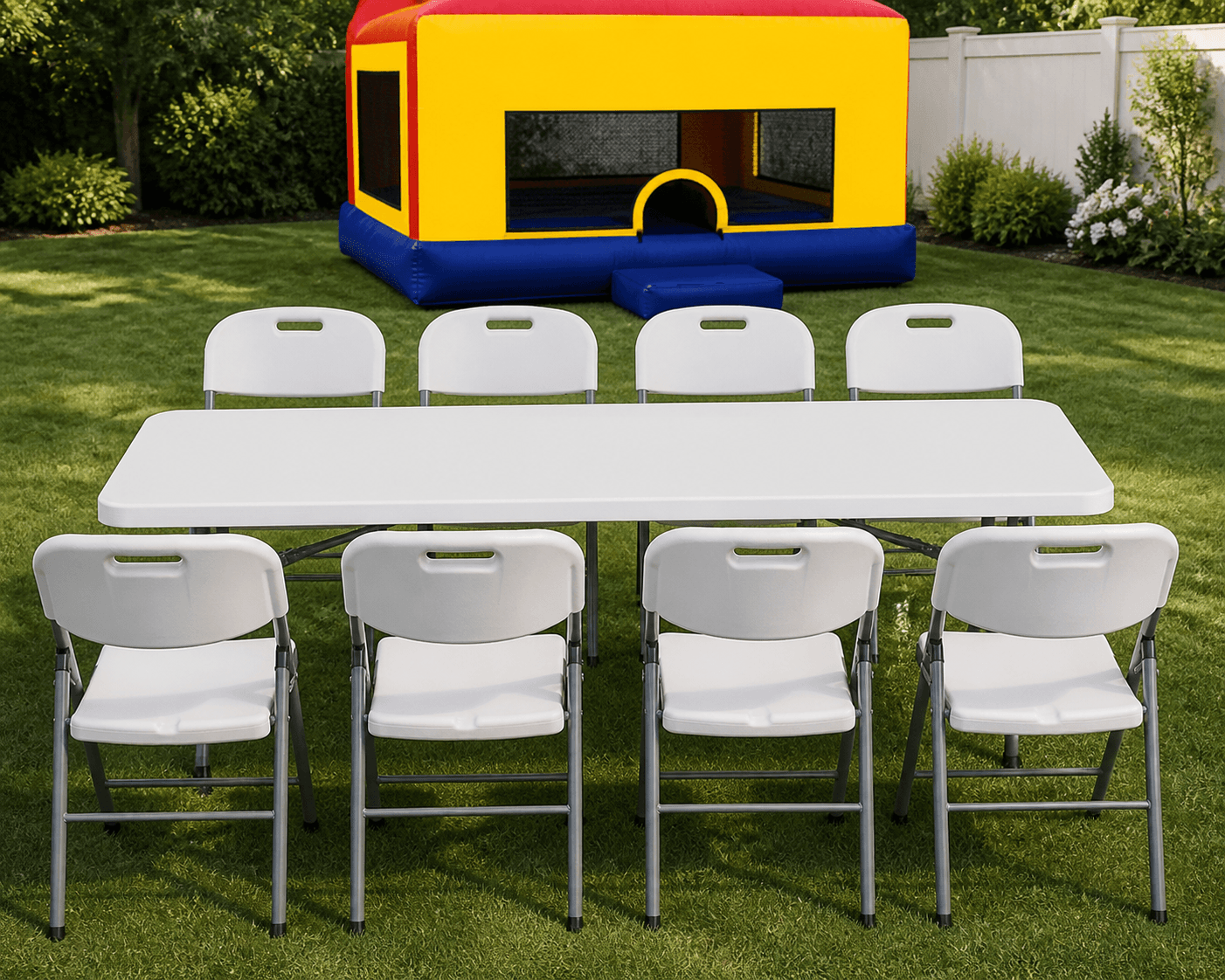109 Indoor / Outdoor Castle + Table & 8 Chairs